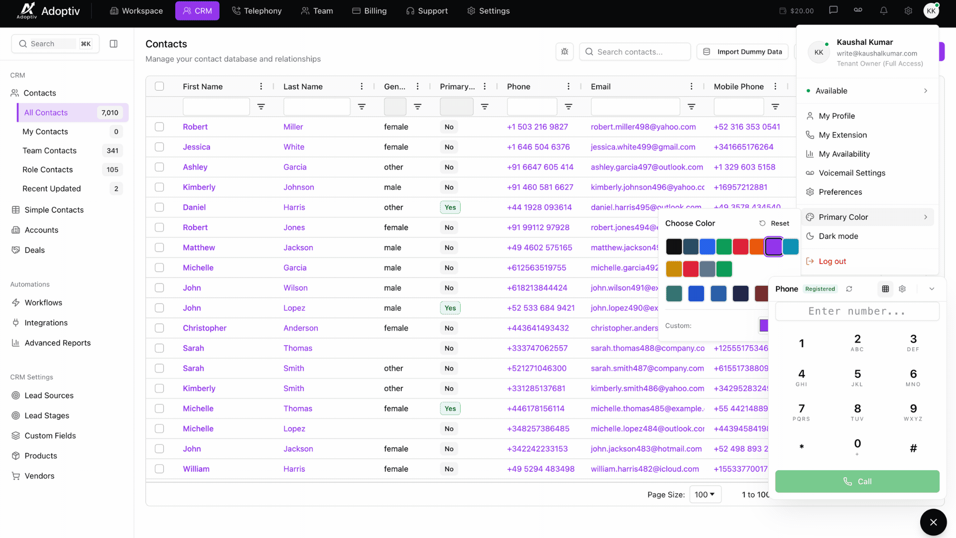 Adoptiv platform demo